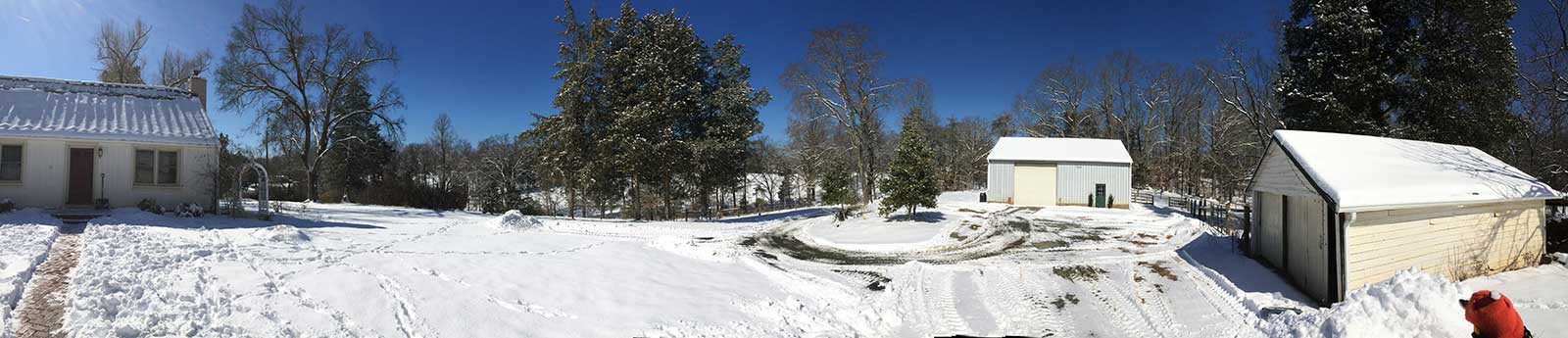 Panorama of barn and house at Sfumato